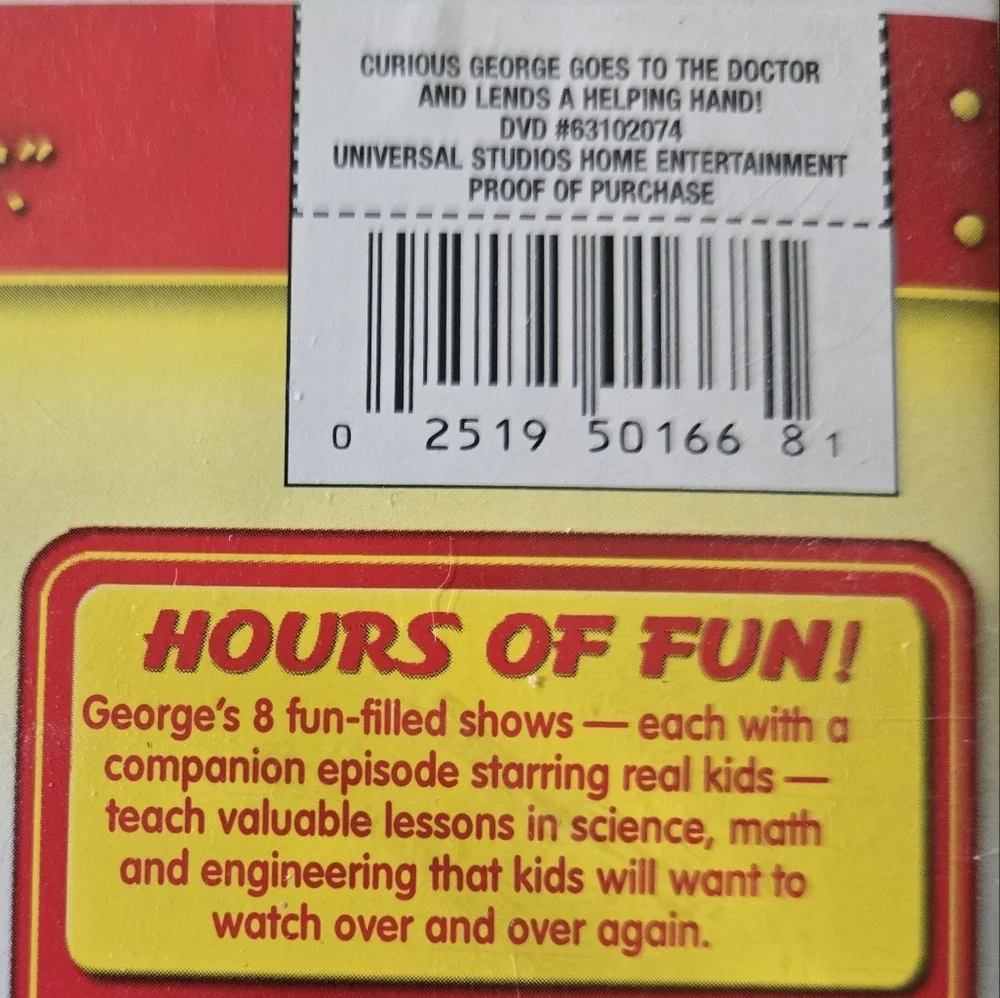 Curious George "Goes to the Doctor" Kids Educational DVD - Picture 2 of 7